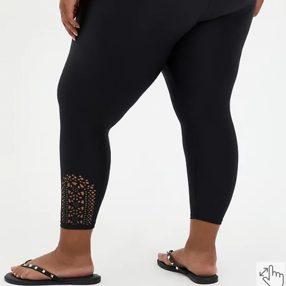 SOLD Torrid Liquid Black Cutout Leggings